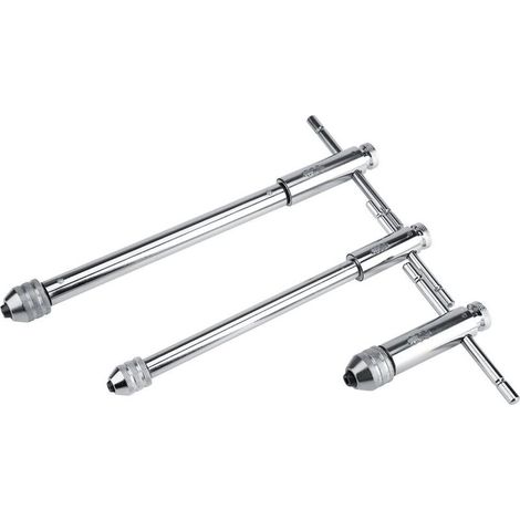 Chiave a cricchetto con impugnatura a T, chiave a cricchetto con impugnatura a T regolabile M3-M8 e M5-M12 per set di maschi e filiere (M5-M12 corta)