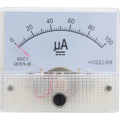 Ampèremètre analogique 85C1 DC 0-100 µA pour tableau de bord - Instrument de mesure de courant (1/5)