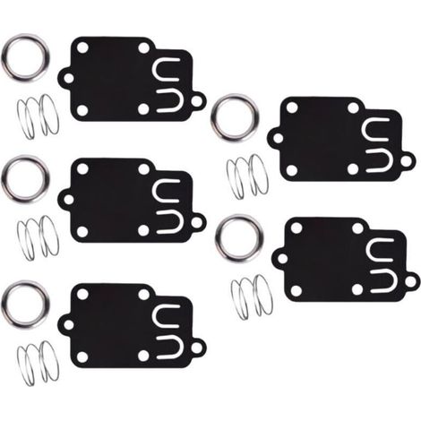 Lot de 5, kit de joints de diaphragme de carburateur pour moteurs Briggs & Stratton 2 ch à 5 ch 270026 272538 272538S 272637 4157 4168 5021 5021K 690766 221377 capuchon de ressort (1/4)