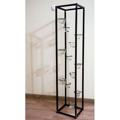 Lichtsäule Teelichthalter 100 cm Teelicht Ständer für 12 Teelichter Kerzenhalter