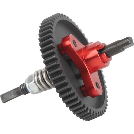 Embrayage à glissement complet 54T en aluminium et acier avec pignon droit pour Traxxas Slash 1/10, voitures RC, rouge. (1/5)