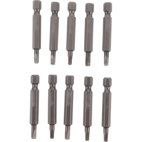 S2 Magnetic Square Screwdriver Bit Set of 10 Screwdriver Bits 49 mm for Electric Screwdriver Drill and Pneumatic Tools Repair Appliances Furniture Instruments (1/5)
