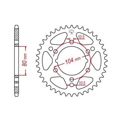 Couronne Acier Polaris - 520 - 36 Dents - Similaire JTR1478 - Made in Germany