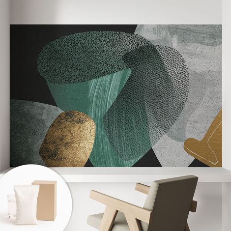Tapete Vliestapete mit Kleber - Fototapete mit Motiv - Wandtapete modern - Wandgestaltung Abstrakte Geometrie 104x70 cm (1/5)