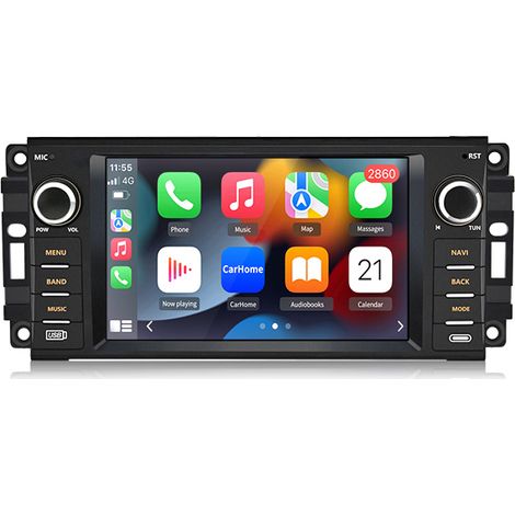 Hexinex Autoradio Android 14 CarPlay 2+64 Go Pour Dodge RAM Jeep Grand Cherokee et Chrysler