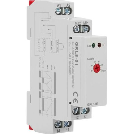 GRL8-01 Relais de contrôle de niveau de liquide Contrôleur de niveau d'eau 10A AC/DC 24V-240V (1/4)