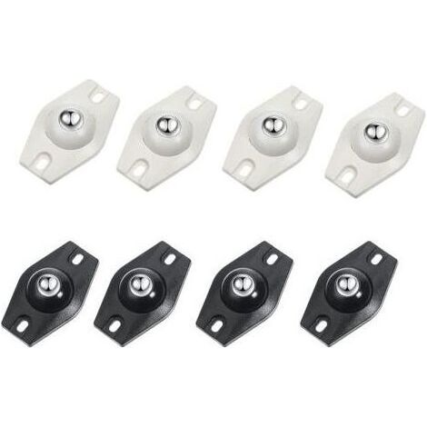 Lot de 8 Mini Roulettes Autocollantes Acier 360° - Pour Boîtes Rangement Petits Meubles Poubelles (1/5)