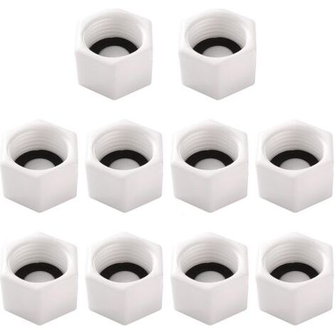 10 Pièces G1/2 Bouchon Plomberie Filetage Femelle, Bouchon de Fin Raccord Tuyau PPR, pour Plomberie Robinetterie (1/5)