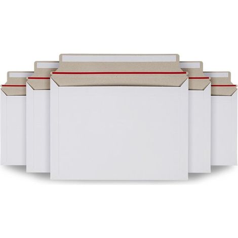Sacchetti di cartone per spedizioni (confezione da 25) Sacchetti di spedizione bianchi autoadesivi Sacchetti per documenti Buste Bustine di carta 32,3 x 22,9 cm (1/2)