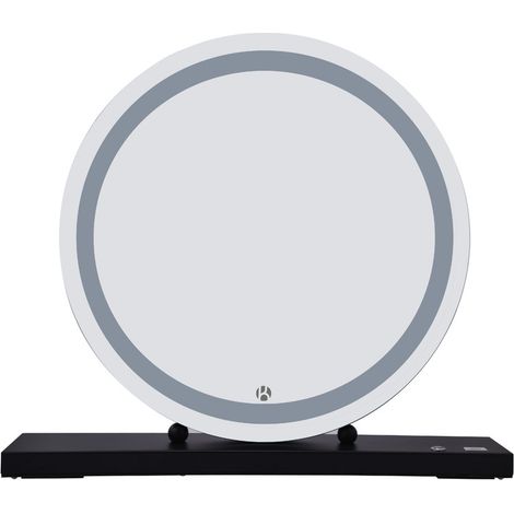 Specchio per Trucco Glamory con LED in Ferro Nero (1/4)