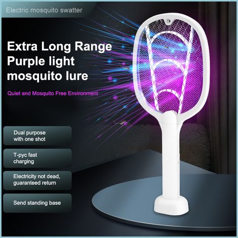 Tapette électrique avec support, lampe de raquette domestique pour utilisation intérieure et extérieure (1/5)