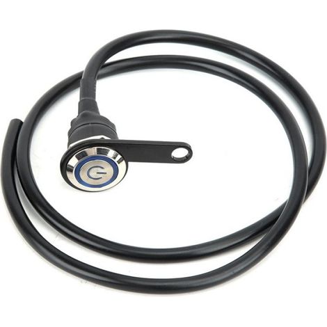 1 Interrupteur de guidon, Acier inoxydable, LED bleue, 12V, Pour moto et ATV (1/5)