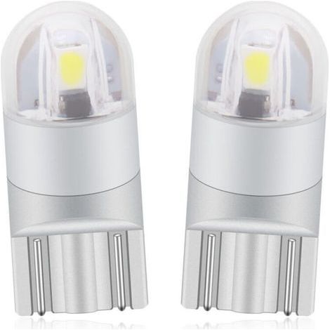 T10 W5w Led Feu de Position Veilleuses 12v 6000K Blanc 168 194 Led Clignotant Pour Ampoule Plaque Feux de Gabarit Voiture Moto - Une Garantie D'un An (1/5)