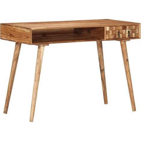 Scrivania 110x50x76 cm in Legno Massello di Acacia vidaXL (1/5)