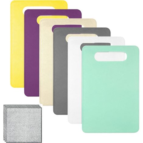 Set de 6 Planches à Découper Petite Planche à Découper Planche à Petit-déjeuner Antidérapante 29 x 19 cm Planche de Cuisine pour Légumes Fruits Viande Pain Sans BPA (1/5)