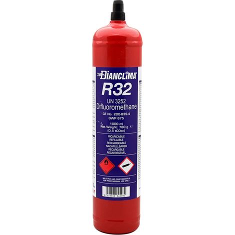 BOMBOLA RICARICABILE CONTENENTE GAS REFRIGERANTE R32 Misura: 780 gr