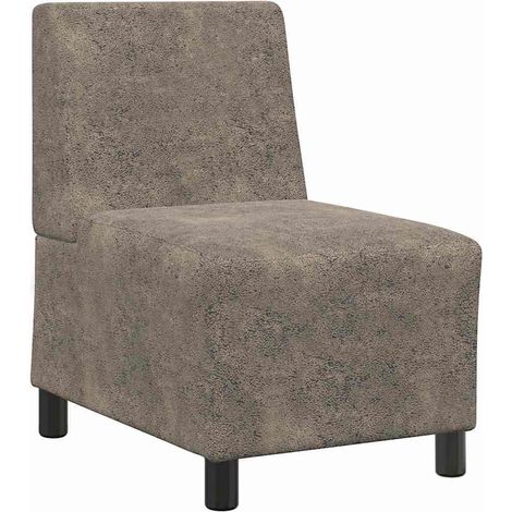 Canapé，Sofa pour Salon，Banquette modulaire sans accoudoirs Gris foncé 55 cm Similicuir suède CFW323749 (1/5)