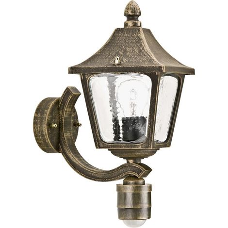 Albert Moderne Außenwandlampe Braun und Messing