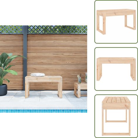 Panca da patio - vidaXL Panca da Giardino 80x38x45 cm in Legno Massello di Pino - Panca da terrazzo