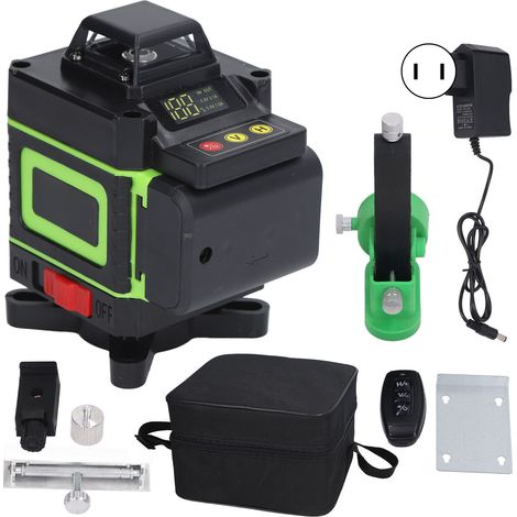 Niveau laser manuel auto-nivelant précis longue distance 100-240V avec prise US, outil de nivellement professionnel. (1/5)