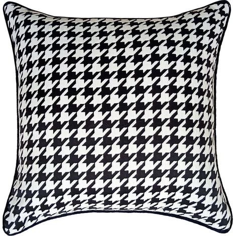 Housses de coussin décoratives pour canapé et canapé Motif élégant pour le salon Decoration Maison Salon Chambre pour Canapé (50 x 50 cm, pied-de-poule)