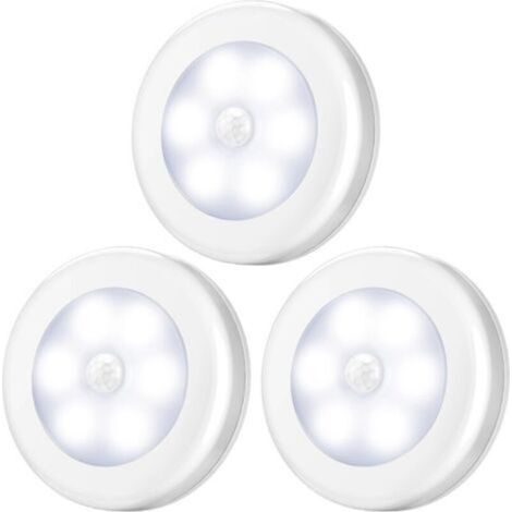(3 Pack) Motion Sensor Light, LED Motion Sensor, Closet Light, Battery Powered (Not Included), LED Light for Closet, Shelf, Entrance, Garage, Kitchen, Passage - (White) (1/5)