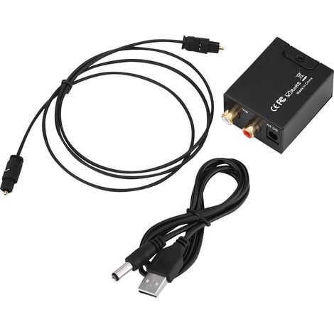 Convertisseur Audio Numérique Analogique avec Décodeur Fibre Optique vers RCA (1/5)