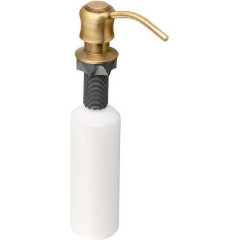 Sapho – Distributeur de savon encastré bronze – Volume 350 ml – Installation dans plan de travail jusqu'à 43 mm – SP004
