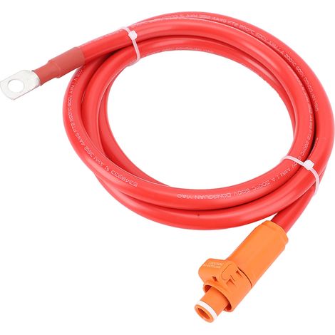 Cable de alimentación 4AWG con enchufe recto flexible rojo y conector SC25 de 8 pines para barcos, motocicletas, coches y tractores, 1 m / 3,28 pies (1/5)