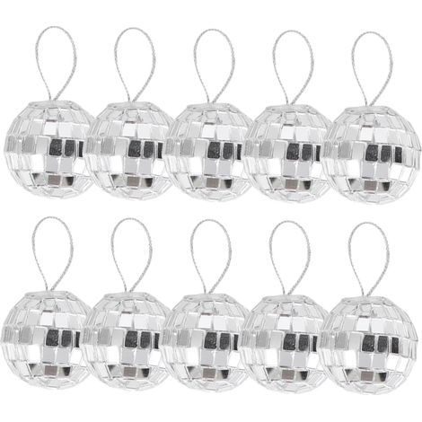 Sollbry 10 pièces Lot de Boules Disco Miroir à Suspendre Décorations Suspendues pour Fêtes Arbre de Noël et Carnaval (1/5)