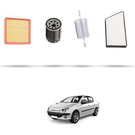 Kit tagliando 4 filtri compatibile con Peugeot 206 1.1 44kw dal 1998 (1/5)