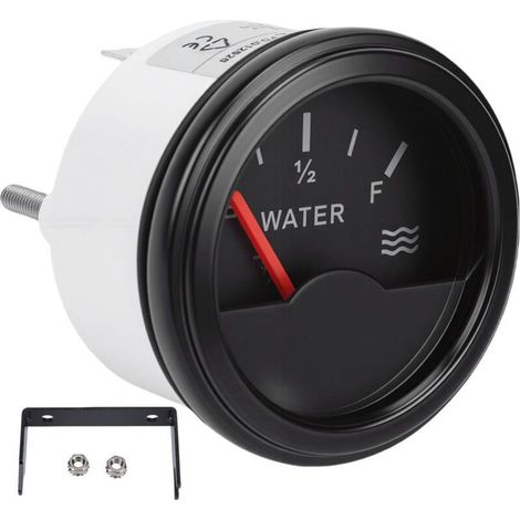 Pointeur jauge de niveau d'eau 52mm, trou de montage universel 9-32V 0-190Ω pour bateaux marins, camions, camping-car, groupes électrogènes, bus (1/5)