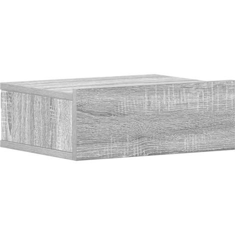 vidaXL Floating Nightstand Grey Sonoma 40x30x15 cm Engineered Wood