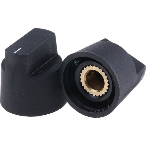 Bouton de potentiomètre RS PRO, Axe de 6.4mm, Diamètre de 21mm, Vis sans tête