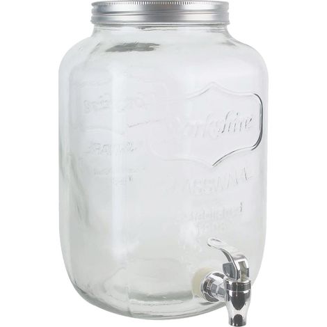 THE CONCEPT FACTORY Fontana per Bevande in Vetro, 8 L, Trasparente (1/5)