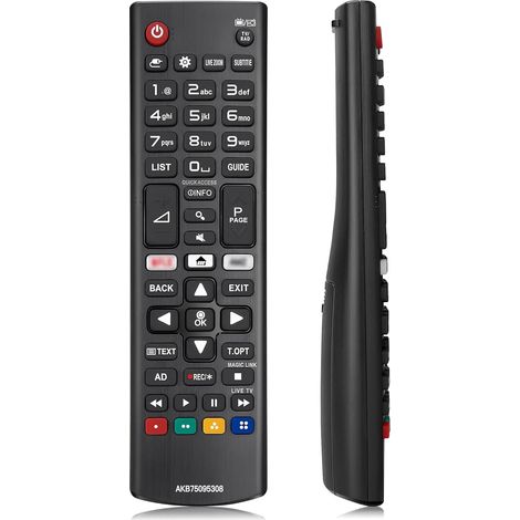 Ersatz-LG-Fernbedienung, LG AKB75095308 Universal-Fernbedienung für alle LG LED-LCD-OLED-UHD-HDR-NanoCell-4K-8K-Fernseher, mit 3 Hotkey-Tasten, keine Einrichtung erforderlich
