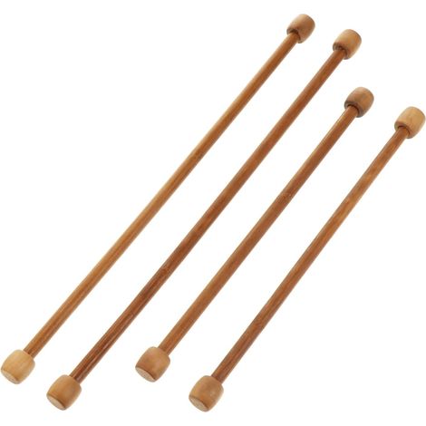 4 Stück Bambus Wandteppich Aufhängestangen Horizontal Glatt