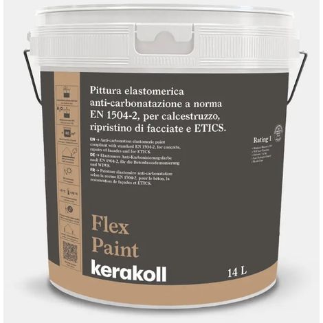 Pittura elastomerica bianca flex paint white 14lt (ex acrilex flex)