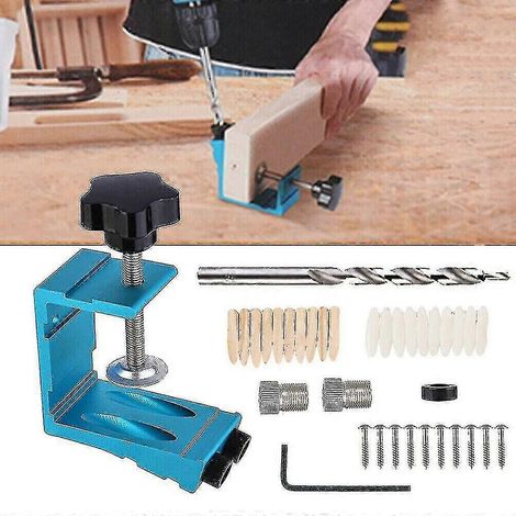 Kit de 36 pièces pour gabarits de perçage inclinés, forets à chevilles et vis d'assemblage - krygv (1/5)
