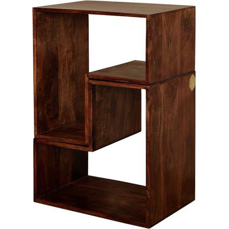 scaffale in legno di Acacia 50x35x50 nougat laccato OXFORD 22 (1/3)