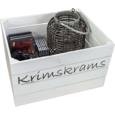 Obstkiste Johanna weiss "Krimskrams" (1/4)