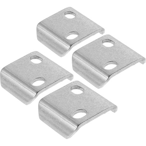Lot de 4 porte-serviettes en acier inoxydable avec entretoise de base (1/5)