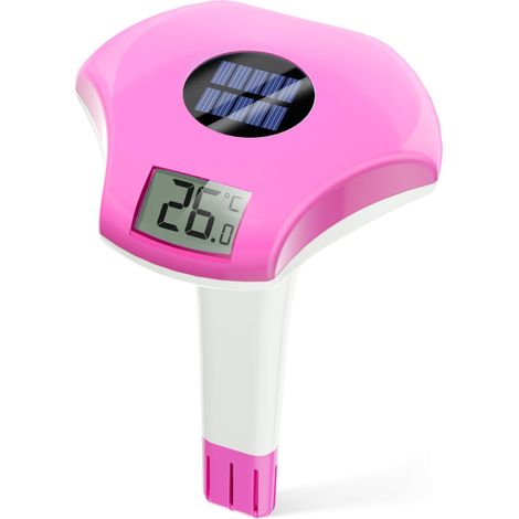 Thermometre Piscine flottant, à énergie solaire, étanche IPX8, convient pour piscine/jacuzzi/source d'eau chaude/aquarium (violet) (1/5)