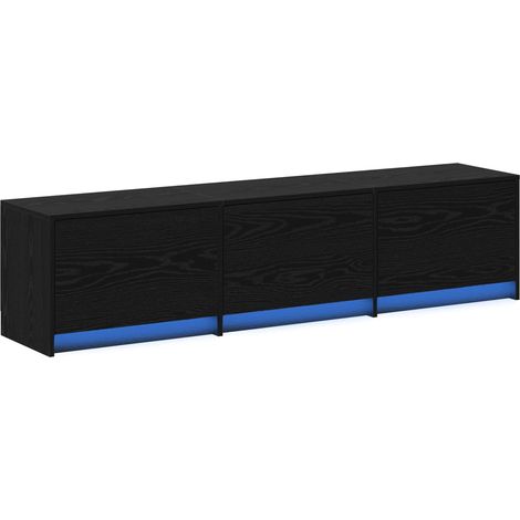 Meuble TV Chêne noir 165 x 34 x 40 cm Bois d'ingénierie