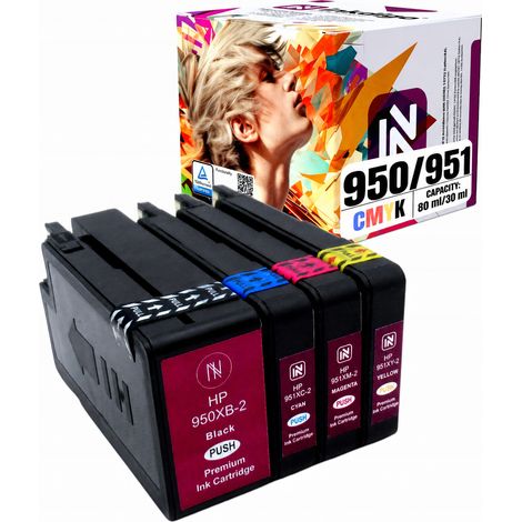 Inchiostro Inkdigo 950 XL 951 XL compatibile con HP OfficeJet Pro 251dw 276dw certificato TÜV. (1/5)