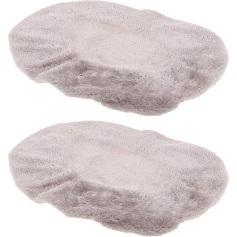 Lot de 2 Housses de Protection pour Abattant de Toilettes en Peluche Douce
