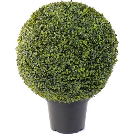 Plante artificielle haute gamme Spécial extérieur / Buis boule artificiel - Dim : H.67 x D.50 cm -PEGANE-