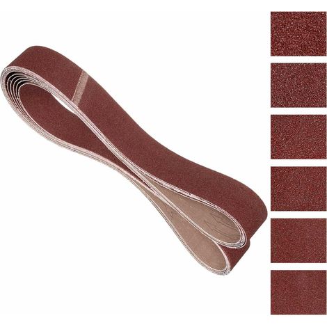 6 Pcs Bandes Abrasives 50mm x 1829mm Pour Ponceuse À Bande (1/5)