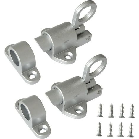 CSPARKV (Gris Argent)2 Pièces Verrou Automatiqu, Loquet de Porte, Boulon de Porte à Rebond, pour les Fenêtres, les Portes en Bois, les Portes D'armoire, les Portes de Balcon, les Portes de Jardin (1/5)