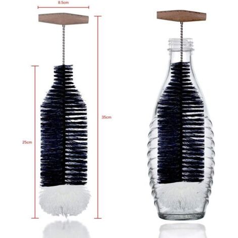BUNTHAUS 1brosse de nettoyage pour bouteille d'eau—Poignée en croix